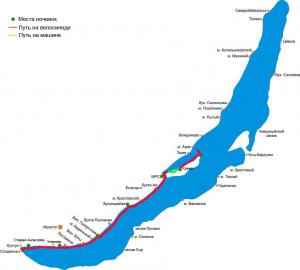 Карта Байкала